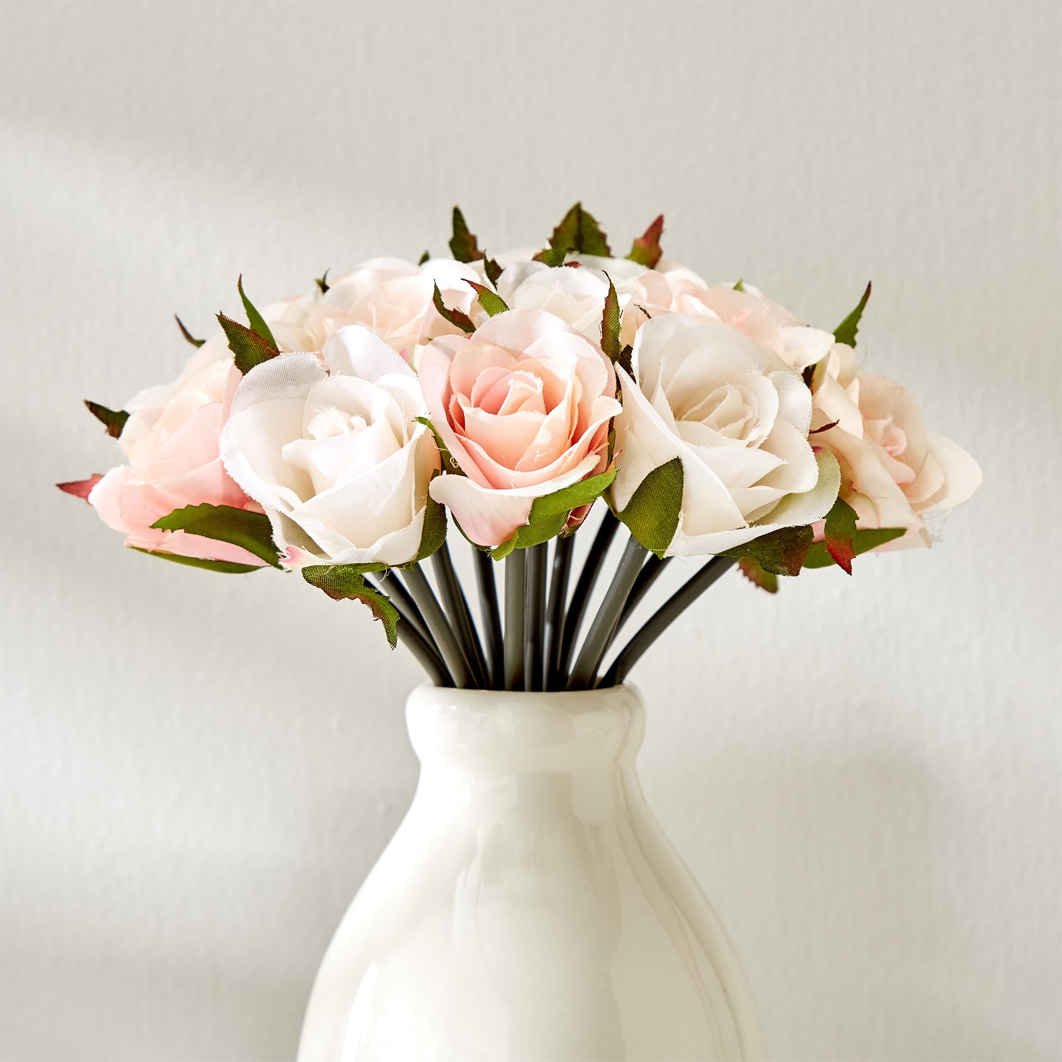 Home Centre Botanical Bunch Set of 15 Artificial Rose Bouquet - 25cm-image-49