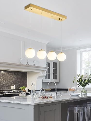 Miniatura 359 de Escalera LED de 10 luces LED moderna con globo de cristal, lámpara colgante grande para techos altos, accesorios de iluminación de entrada, villas y