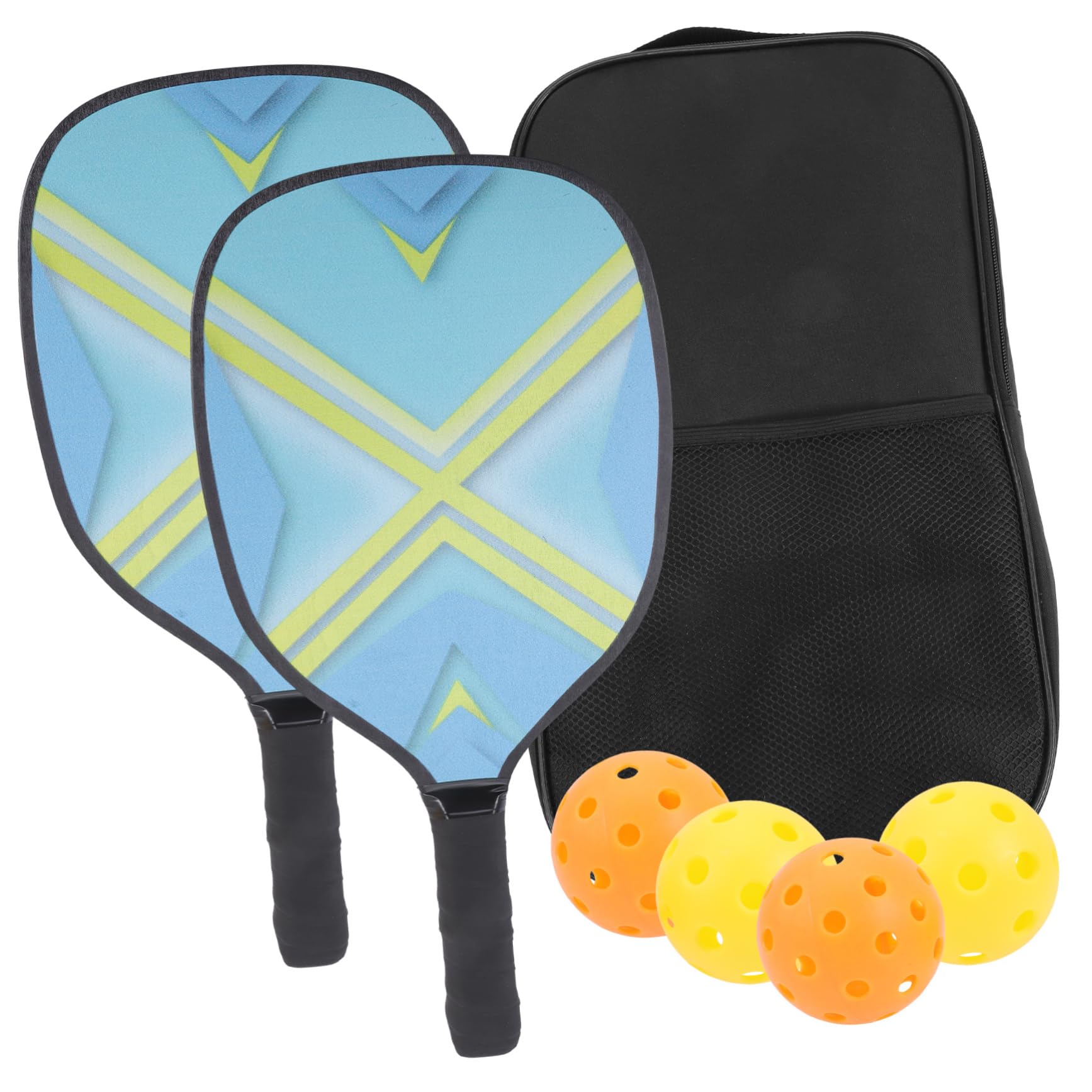 Milisten Graphite Fiberglass Paddle Set 1 Set Balls Boys and Girls Adults Outdoor Sport Kit