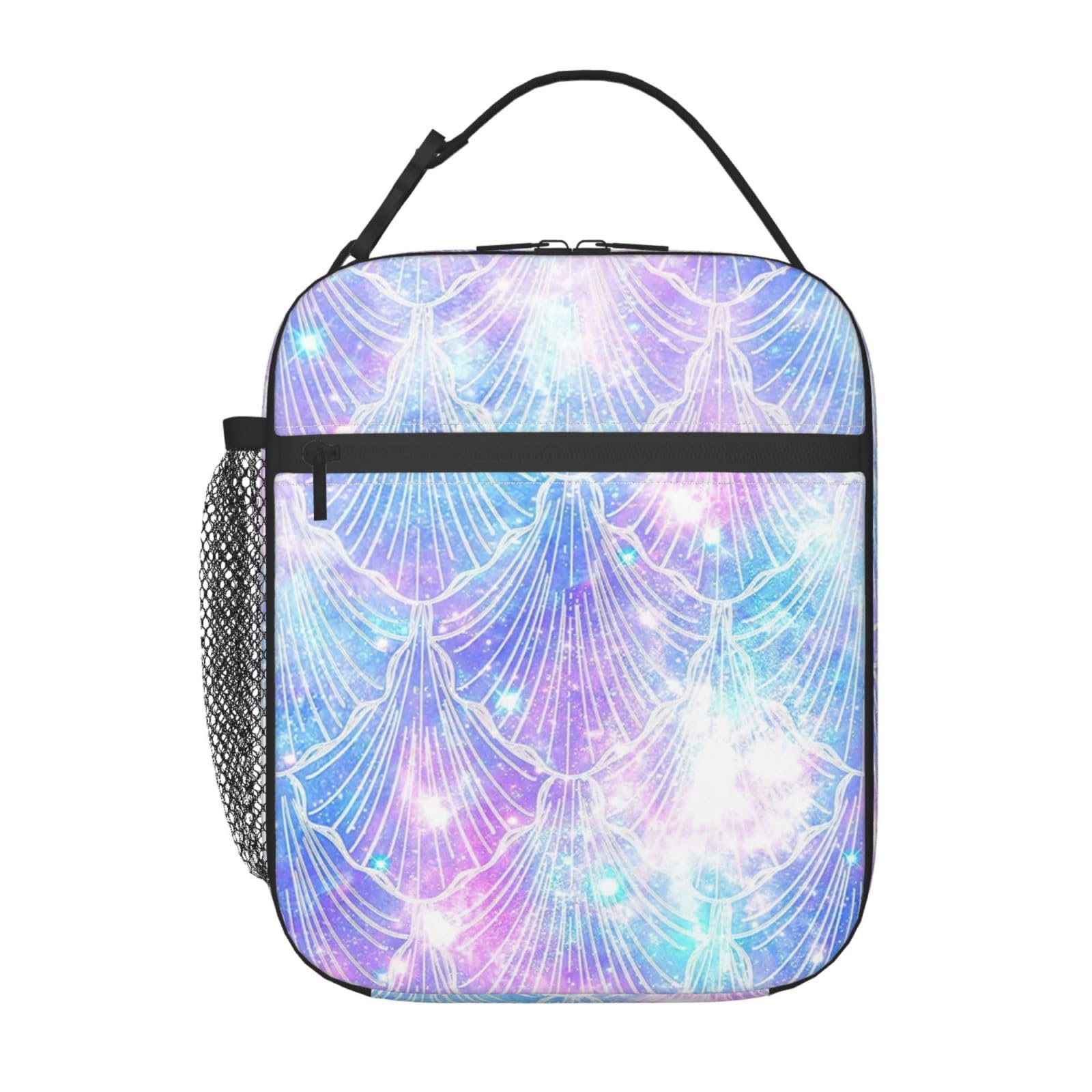 HJLUUFT Mermaid Scale Premium Stitch Lunch Bag of Bento Lunch Box - Insulated Cool Bag for Men, Adults, and Toddlers