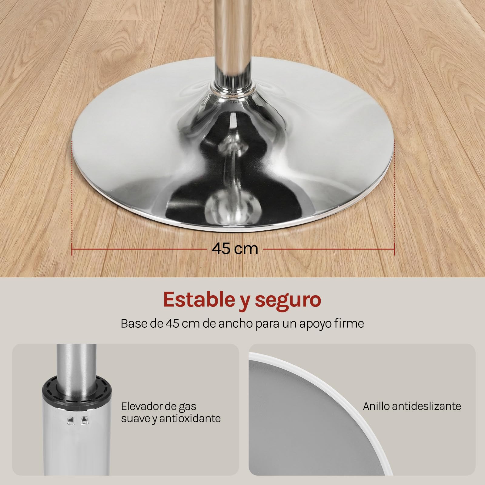 WOLTU Silla Tocador Maquillaje, Taburete de Tocador con Respaldo PU, Silla Giratoria 360°, Altura Ajustable, Funda de Tejido Polar Teddy, para Vestidor Dormitorio Estudio, Carga 150 kg, Blanco+Gris
