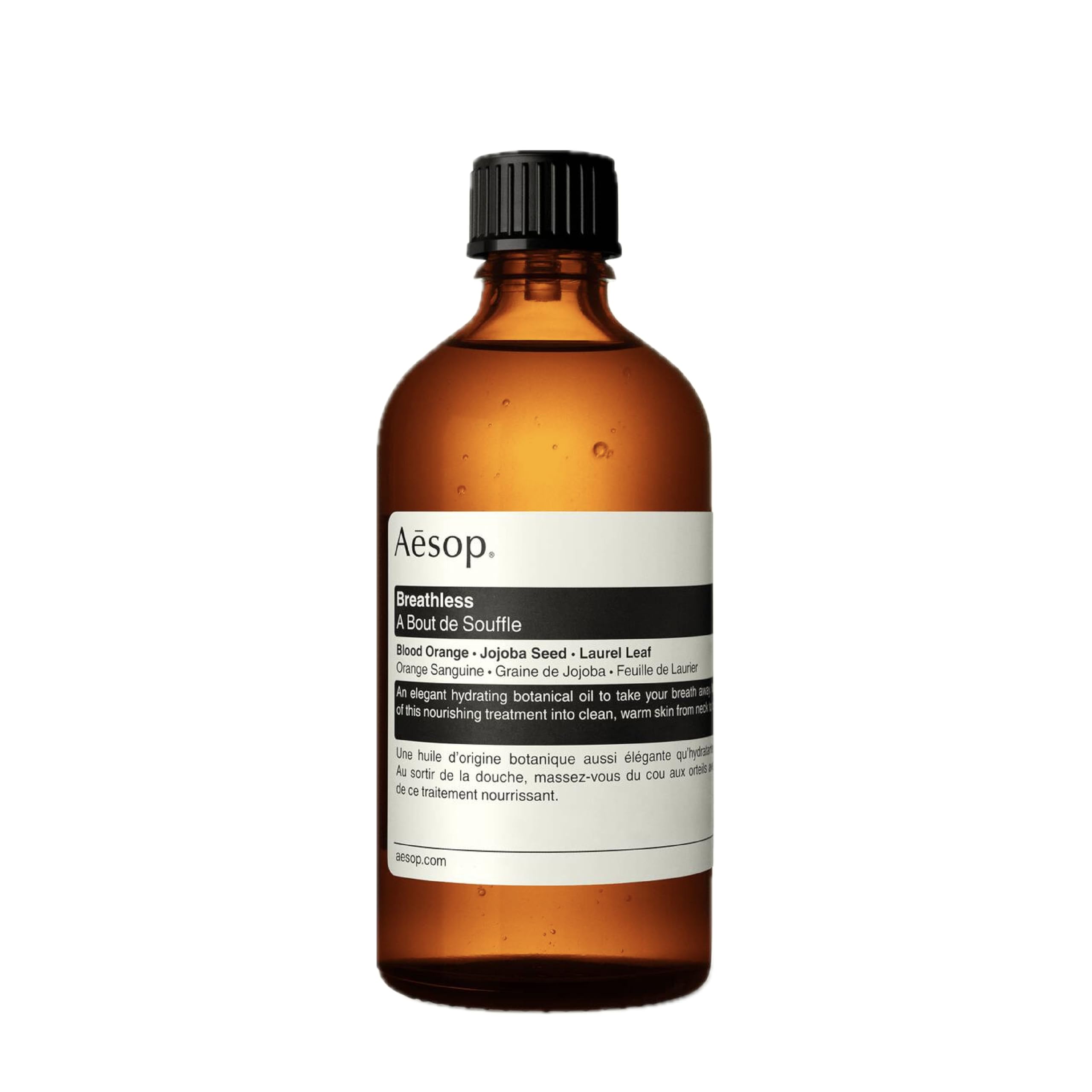Aesop Breathless Body Oil | Hydrating Botanical Blend with Blood Orange & Jojoba | 100 mL / 3.4 oz