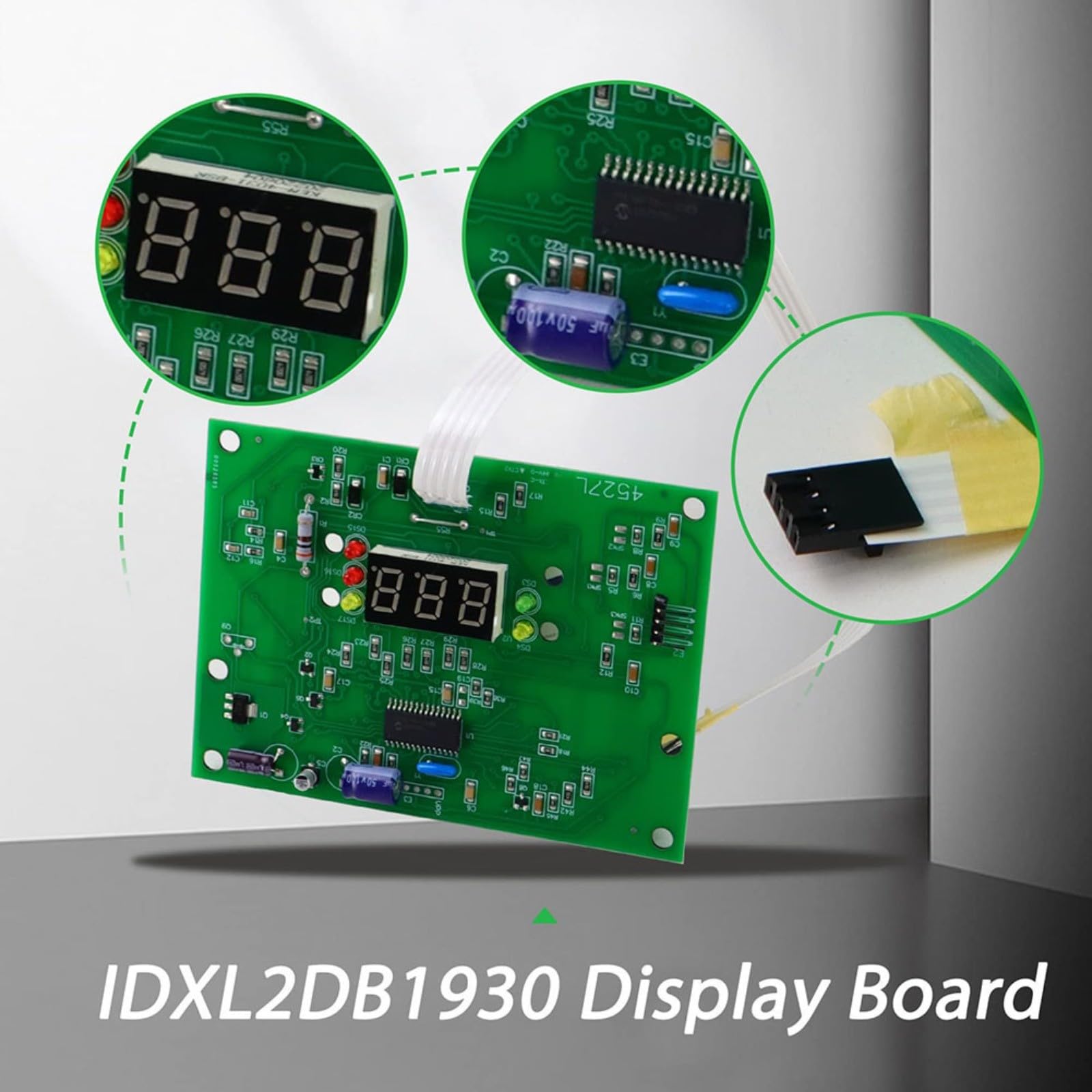 IDXL2DB1930 - Placa de repuesto para calefacción de piscina Hayward H400FDN, H350FDP, H250IDL2 con panel LED, resistente al agua salada, cable de 4 pines