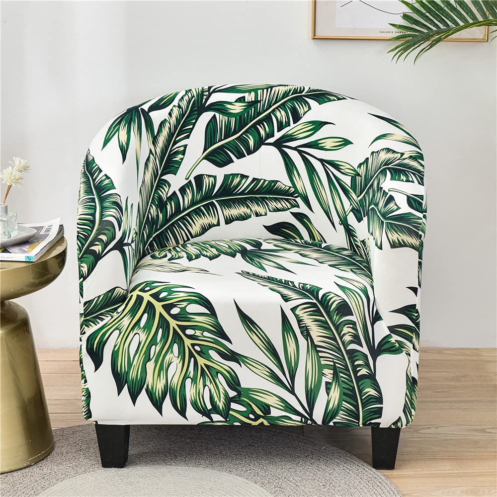 Highdi Housse Fauteuil Chesterfield Extensible Imprimé – Protection Antidérapante Élastique Pour Canapé 1 Place, Lavable, Champ Vert Élégant