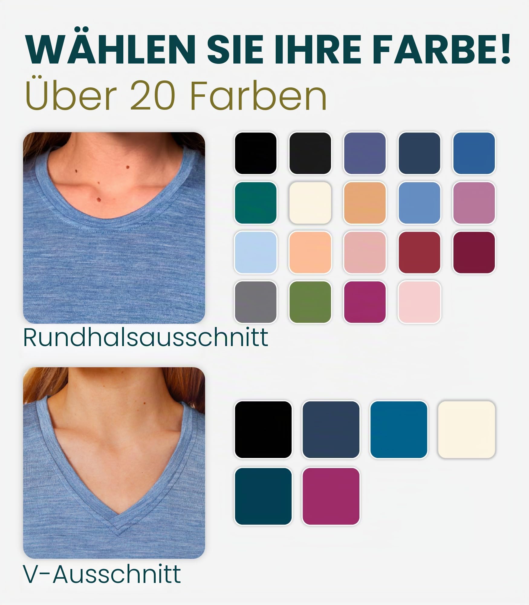 Sport Tshirt Damen (S, Denim Crewneck)