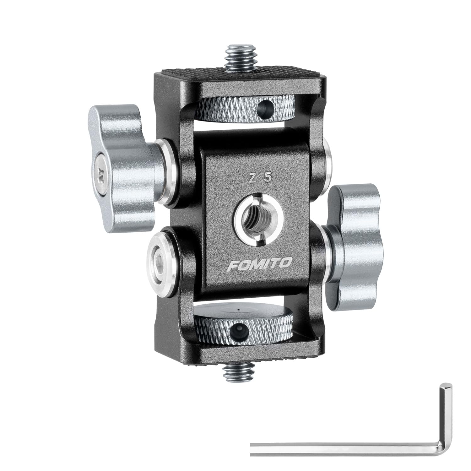 FOMITO Aluminum Alloy Dual Head 1/4'' Screw and 1/4''(3/8'') Threaded Hole