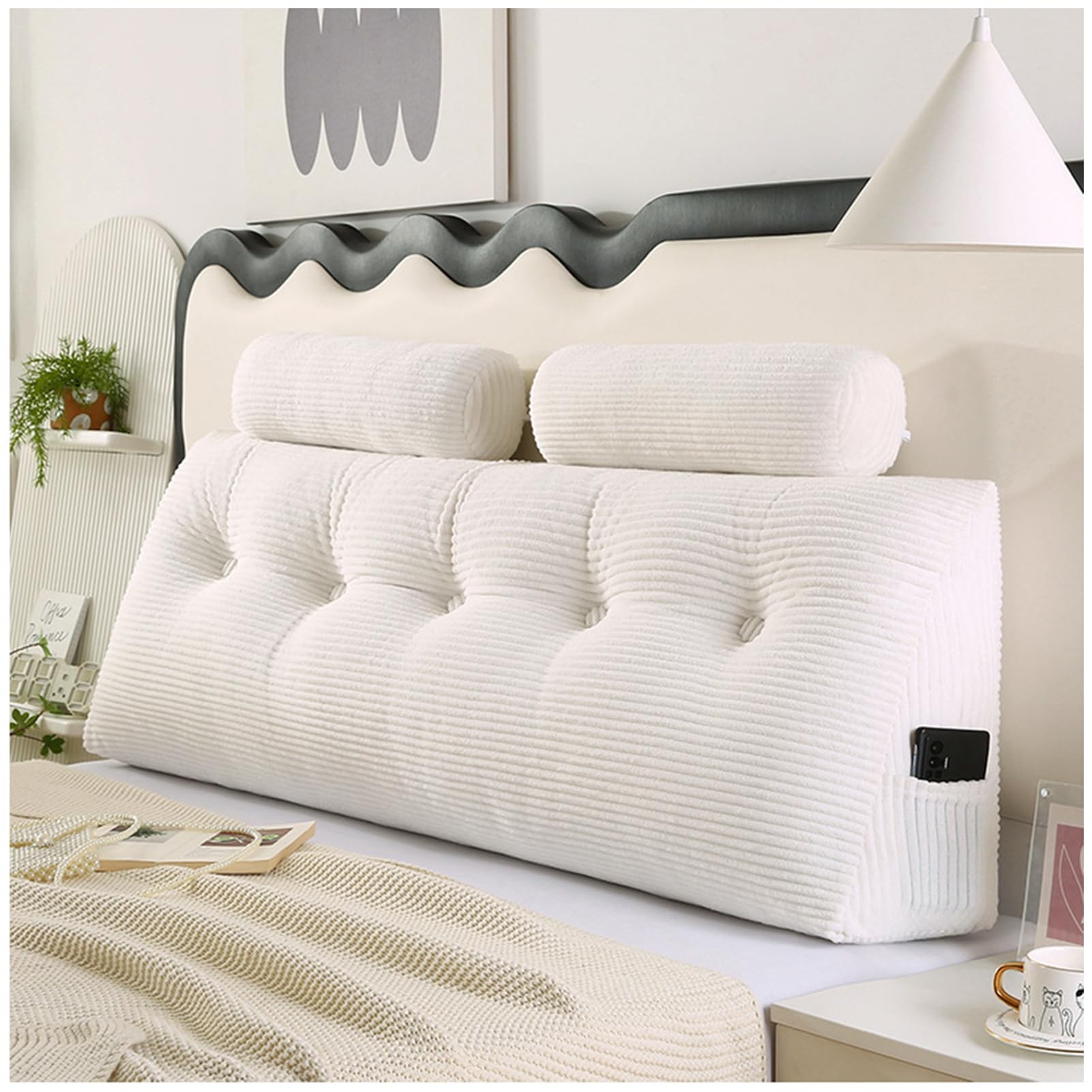Almohada de cuña contra el dolor de espalda con soporte de lectura triangular