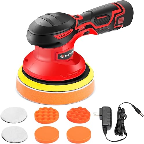 BLACKCUBE Pulidora inalámbrica para automóvil con batería recargable de litio de 12 V 2000 mAh, 6 velocidades variables, kit de pulidora inalámbrica disponible en Yaxa Colombia