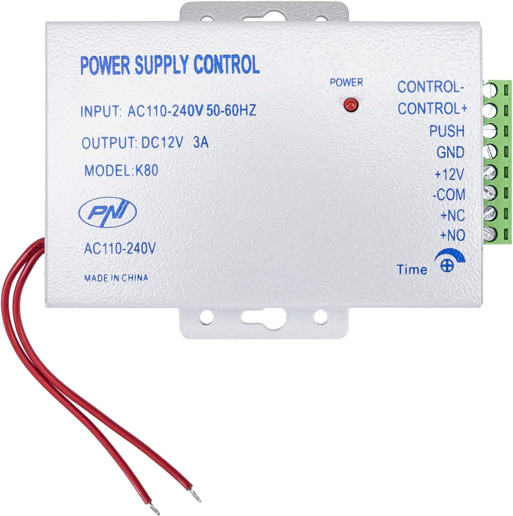 PNI Access control power source, power supply K80 AC 110-260V to DC 12V 3A For Door Access Control