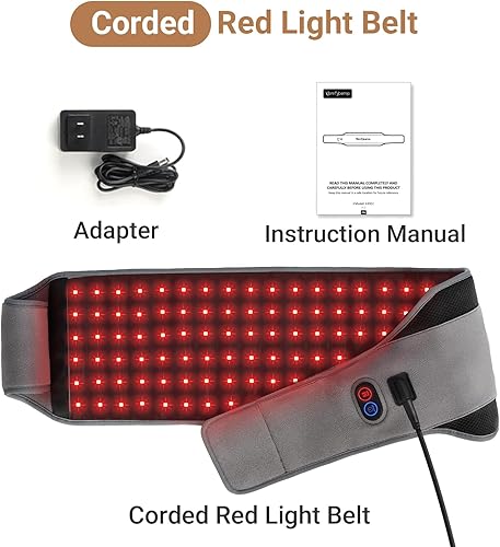 Miniatura 6 de Comfytemp - Cinturón de Terapia de Luz Roja con 126 LEDs, Terapia de Luz Roja Elegible para FSA HSA para el Cuerpo, 660nm y 850nm, Envoltura de Luz