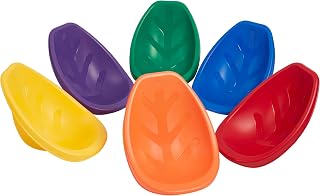 ECR4Kids Leaf Floor Rocker Chairs, 6-Pack Primary Colors - Flexible Kids Seating for Classroom, Home & Playroom