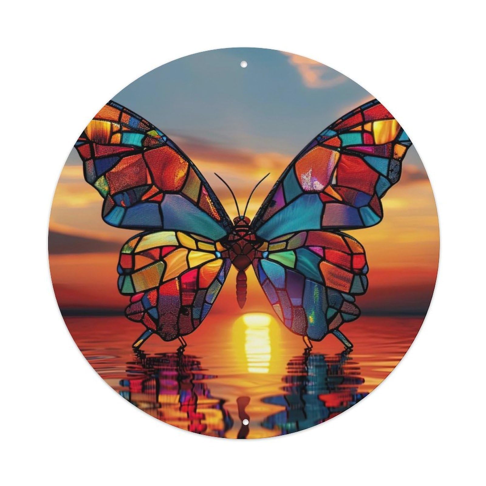Animal Artwork Butterflies on The Sea Metal Tin Sign