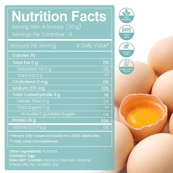 inGreens 10 Oz Dried Egg White Protein Powder