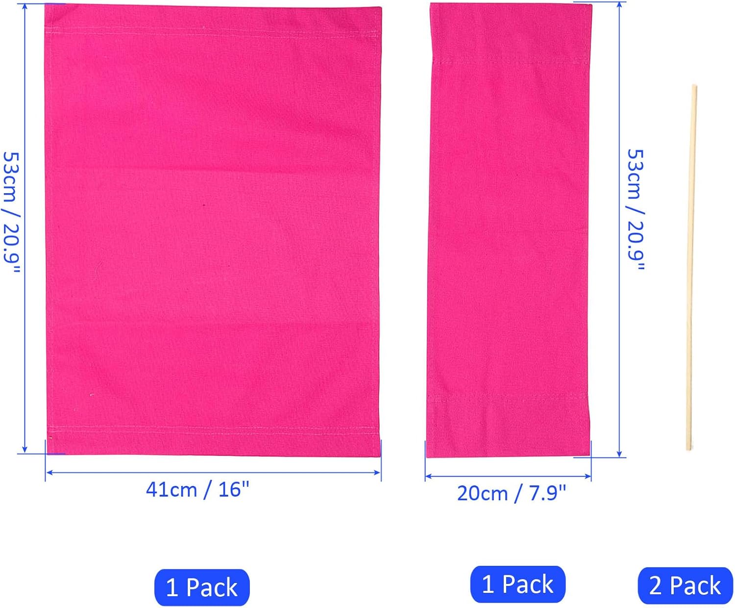 M METERXITY Director Chair Accessories Set with 2 Round Sticks - Replace The Chair Old Canvas, Apply to Outdoor/Makeup Room (Rose Red)