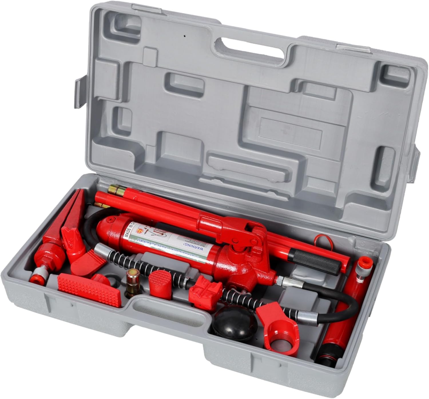 4 Ton Porta Power Hydraulic Kit, Portable Auto Body Frame Repair Tool Set with Oil Hose & Storage Case, Hydraulic Jack Spreader Kit for Car Truck Collision Repair, Farm & Construction(4 Ton)