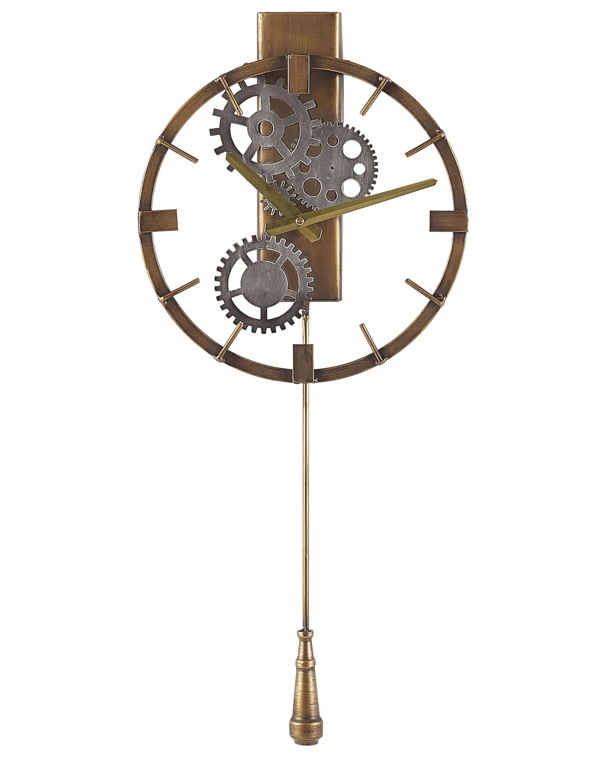 BELIANI - Wall Clock - Marcote - 30cm - Gold