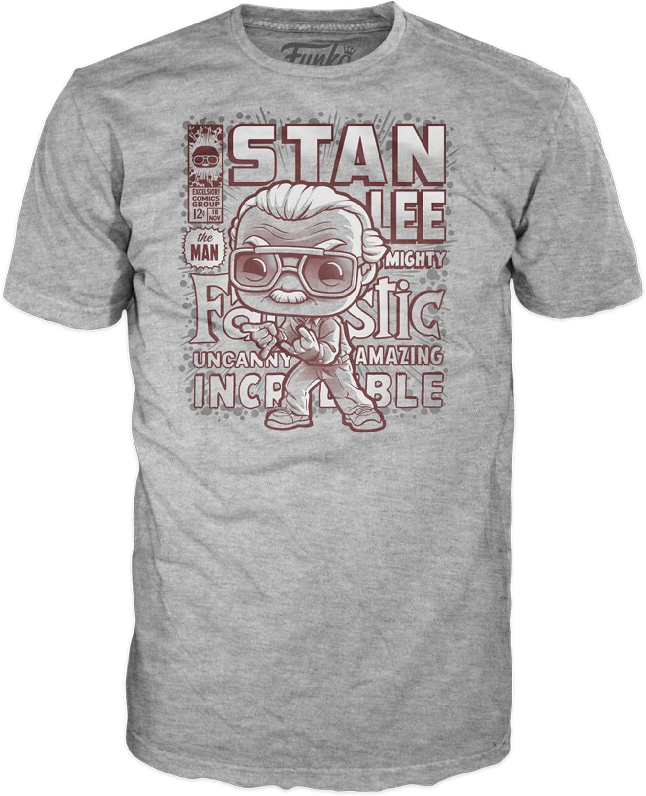 Funko Boxed Tee: Marvel - Stan Lee - Small - (S) - T-Shirt - Clothes - Gift Idea - Short Sleeve Top for Adults Unisex Men and Women - Official Merchandise Fans