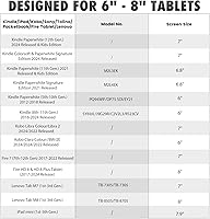 Vista 2 de MoKo Correa de mano de seguridad para tablet eReader/Fire de 6-8", Kindle/Kobo/Voyaga/Lenovo/Sony Kindle E-Book Tablet, correa de mano elástica