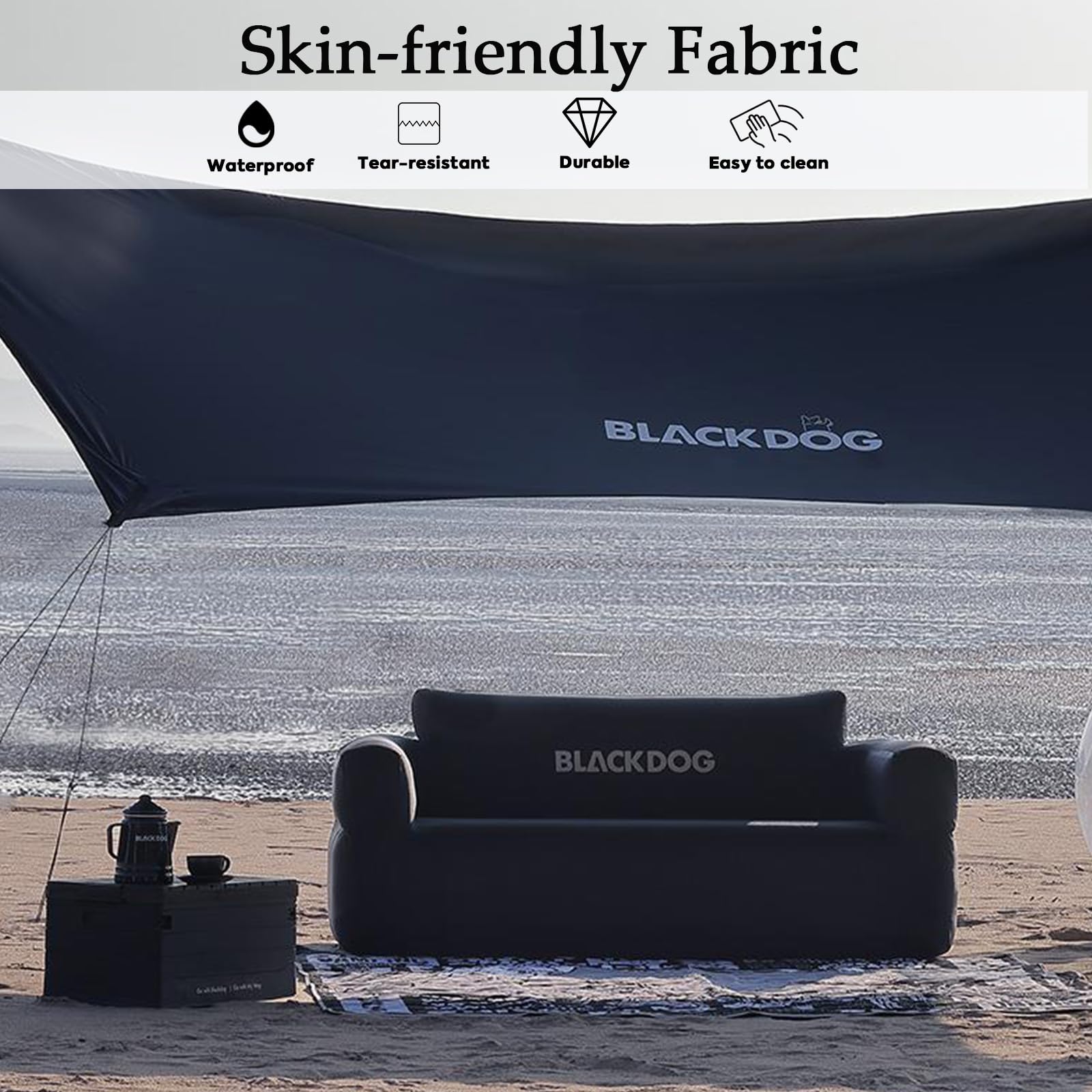 Naturehike Inflatable Sofa,Camping Chair Multifunctional Air Couch with Built-in Pump Portable Luxury Automatic Inflatable Chair Suitable for Adults Home Outdoor Camping Travel