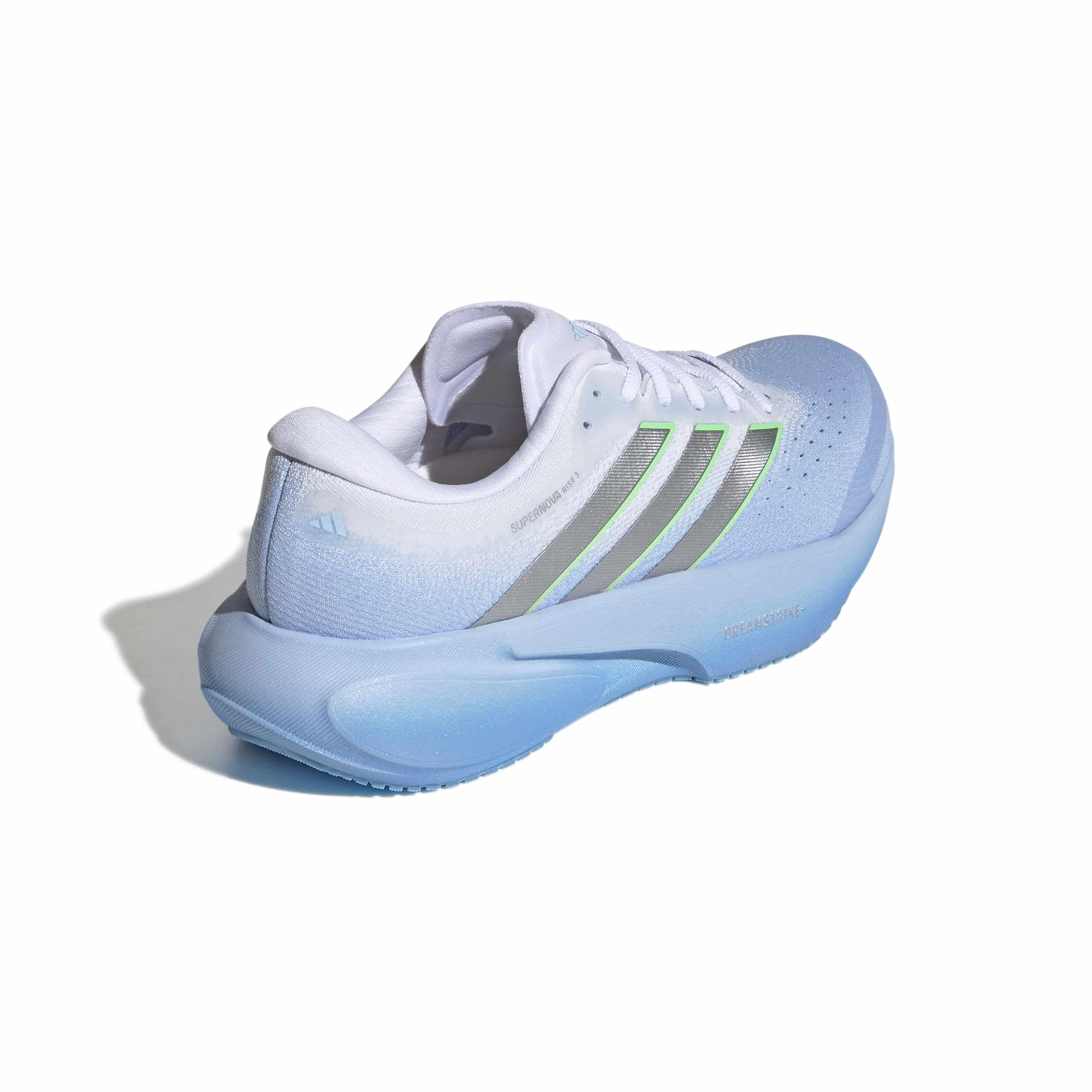 adidas Supernova Rise 3 Damen Laufschuhe mit Dreamstrike+ Dämpfung, atmungsaktivem Primeweave Obermaterial und anatomisch geformter Lighttraxion Außensohle.