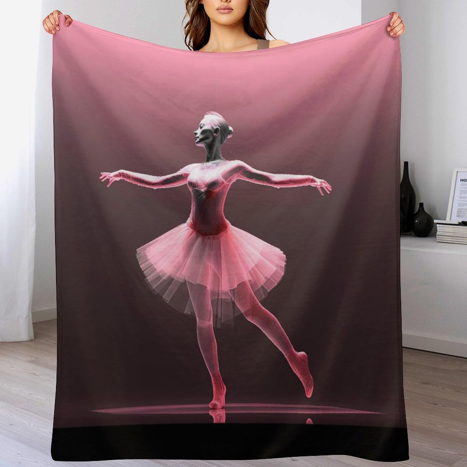 Couverture ballet douce pour lit et canapé en flannel confort