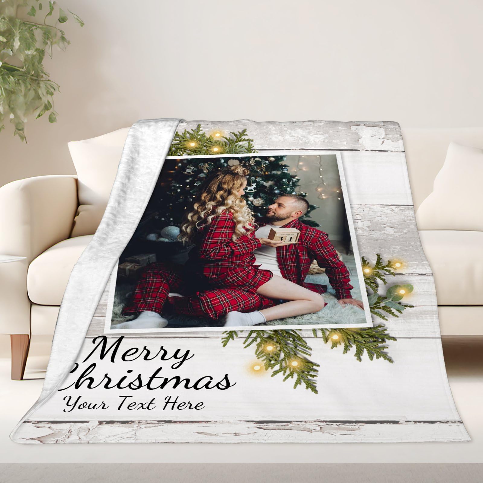 Manta personalizada de mejores amigos con 1 foto, manta de cama personalizada para novio, novia, día de San Valentín, fotos familiares personalizadas