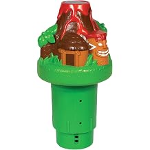 Game 12429-BB 3-inch Tablet Dispenser LED Light Sensor Expandable Basket Adjustable Flow Rate Solar Light-Up Volcano Pool Chlorinator, Duck, Tiki, Globe, Pineapple