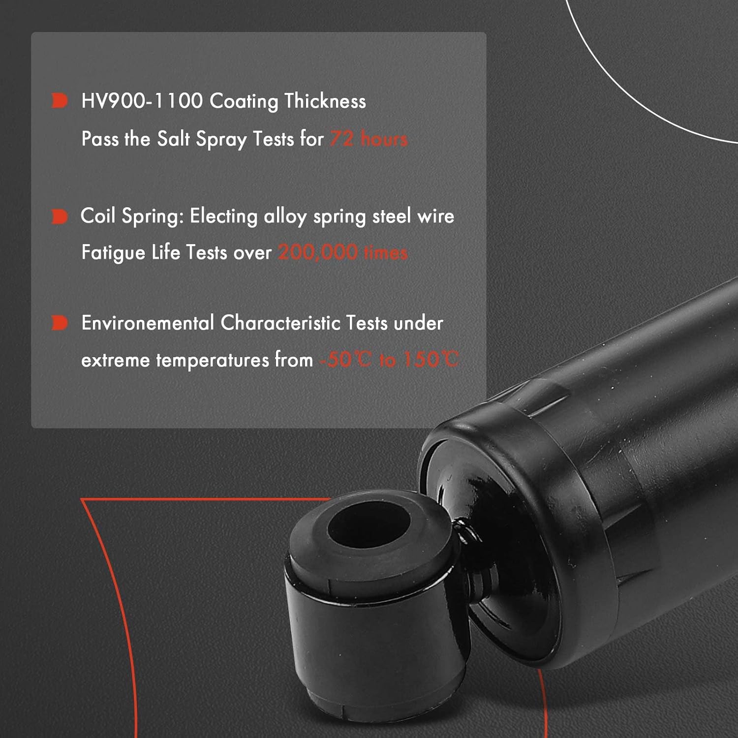 A-Premium Rear Pair (2) Shock Absorber Compatible with Nissan 520 Pickup 1965-1968, 521 Pickup 1968-1972, 620 Pickup 1972-1974, 620, 720, Driver and Passenger Side