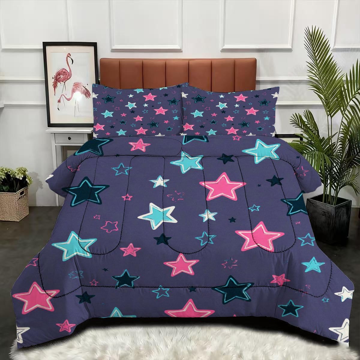 Couette 3D imprimé grand lit doux parure de lit 200x200 contemporaine
