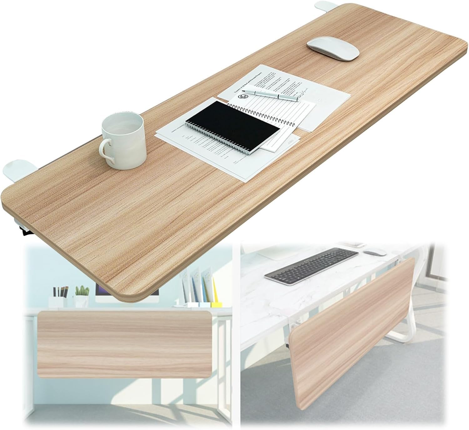 V3VOGUE 90ยฐ Foldable Keyboard Tray - Ergonomic Desk Extender Tray For Home And Office, Fully Supports The Arms, Protects Eyesight, Clamp On Keyboard Drawer Platforms Armrest Wrist Rests