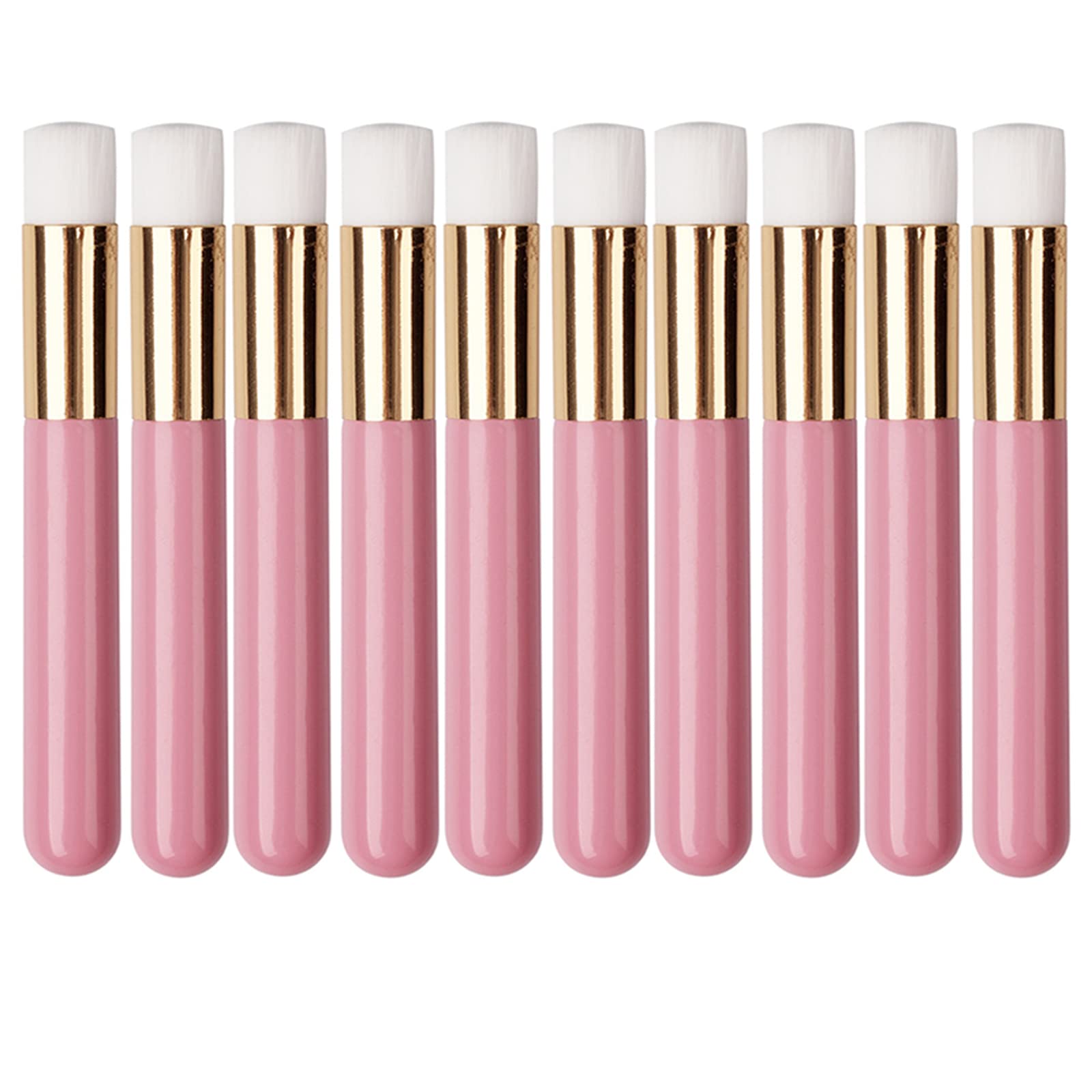 10 Piezas Cepillos de Champú de Pestañas, Cepillo de Limpieza Profunda de Poros de Nariz, para Pelar Espinillas Pinceles Cosméticos de Lavado para Limpieza Facial, Rosa