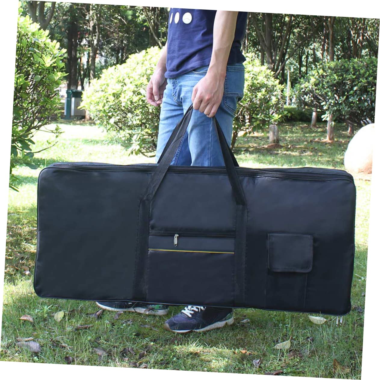 61 Tasti Borsa per Tastiera Elettronica Oxford Nera | Trasporto Comodo e Leggero, Uso a Mano o Sulle Spalle, Stile Moderno, Formato per 61 Tasti
