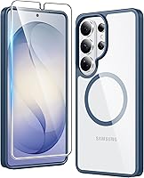 Vista 256 de FNTCASE Funda para iPhone 15 Plus: Fundas magnéticas transparentes para teléfono con protector de pantalla compatible con Magsafe Slim Anti