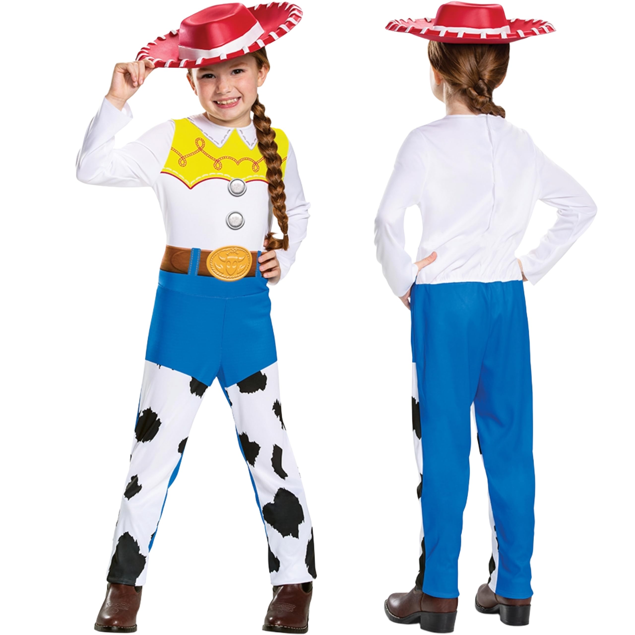 Déguisement officiel Disney classique Jessie Toy Story pour enfants, costume de cowgirl Jessie de Toy Story, déguisements pour le Jour du Livre pour filles