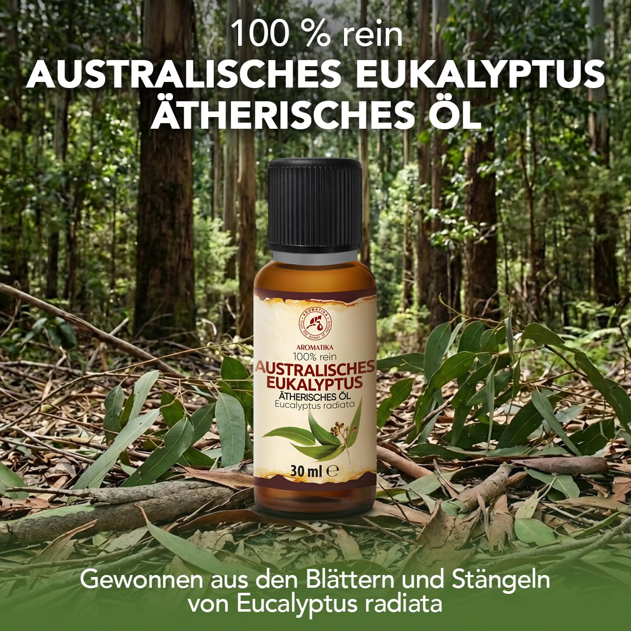 Olejek Eteryczny z Australijskiego Eukaliptusa 30 ml - Olejek Aromatyczny do Dyfuzora - Aromaterapia - Świece Zapachowe - Mydła - Odświeżanie Powietrza