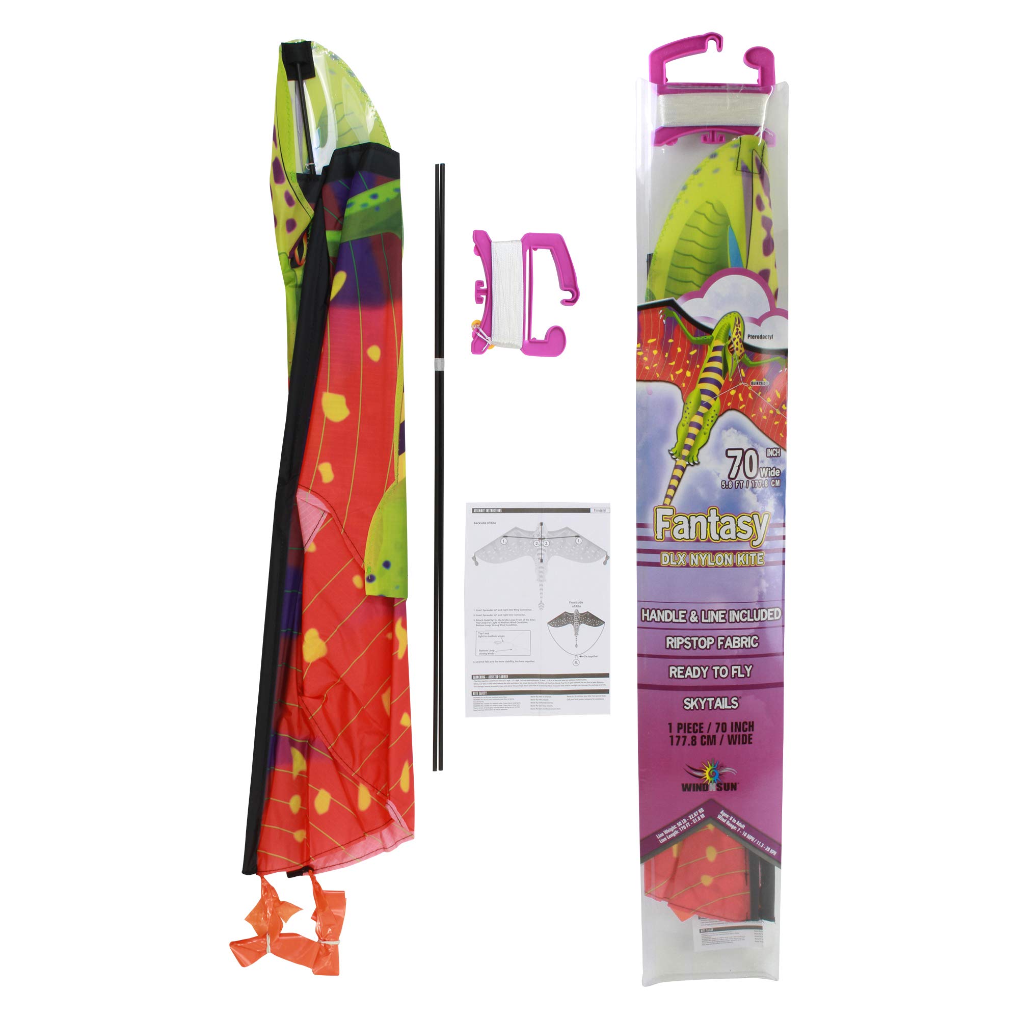 Amazon.com: WindNSun Pterodactyl Supersize Kite, Multicolor