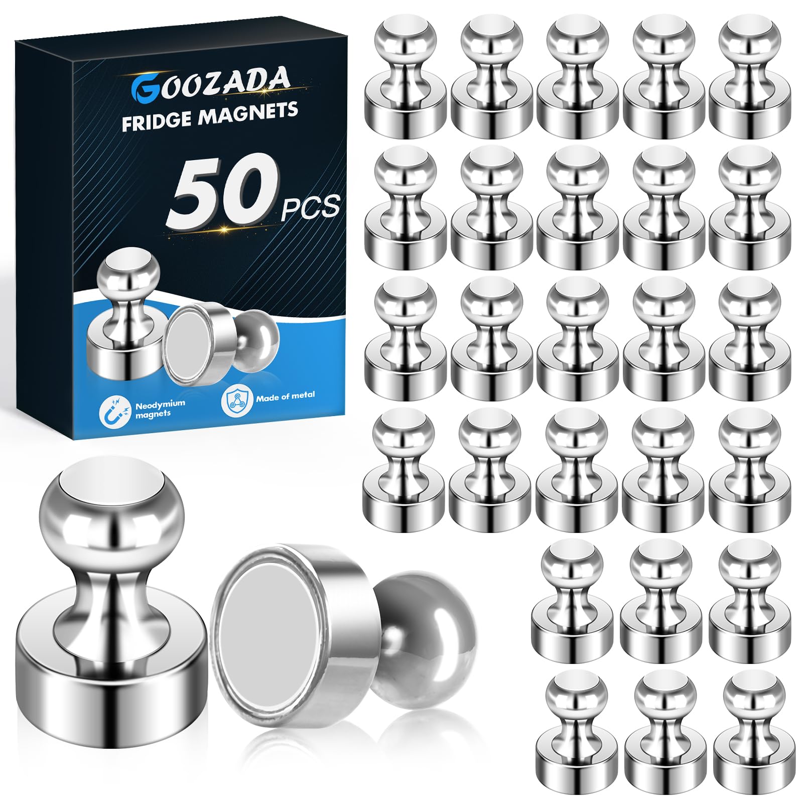 20Pack Strong Magnets for Refrigerator Neodymium Fridge Magnets Adult Magnets for Dry Erase Board Lockers Whiteboard Kitchen Home Office Classroom Black — Amazon image 20