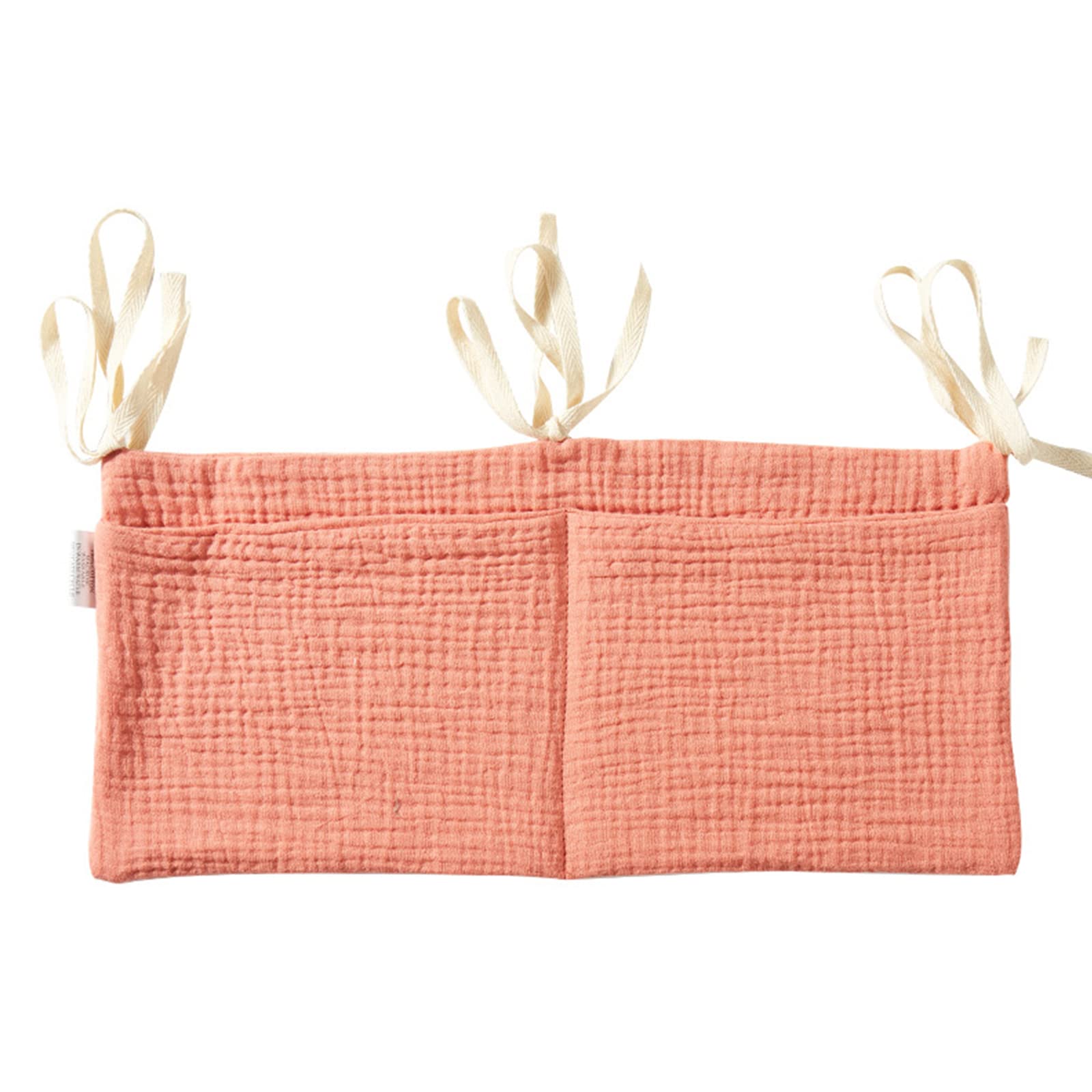 Nursery Crib Organizer Portable Cotton Hanging Diaper Organizer for Crib, Washable Baby Nursery Bedside Bag Baby Bedside Storage Bag Diaper Organization Storage for Essentials Hanging for Clothing