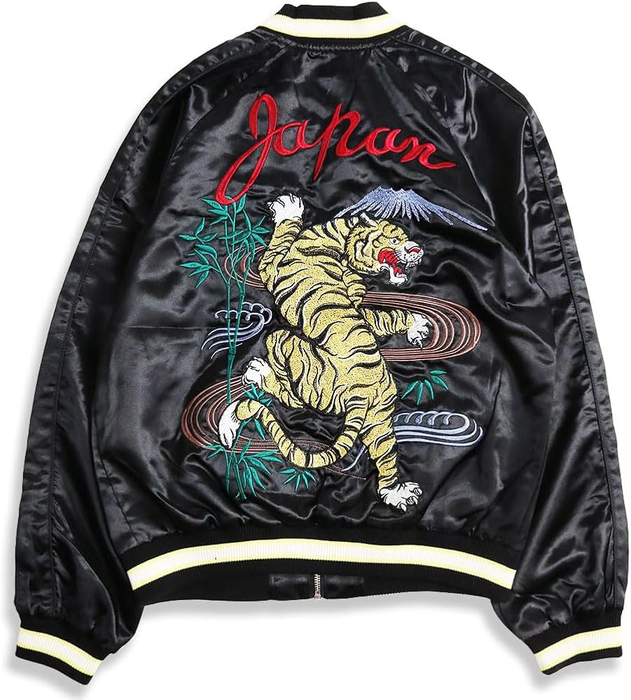 Amazon | [クインテット] スカジャン メンズ 和柄 ドラゴン 龍