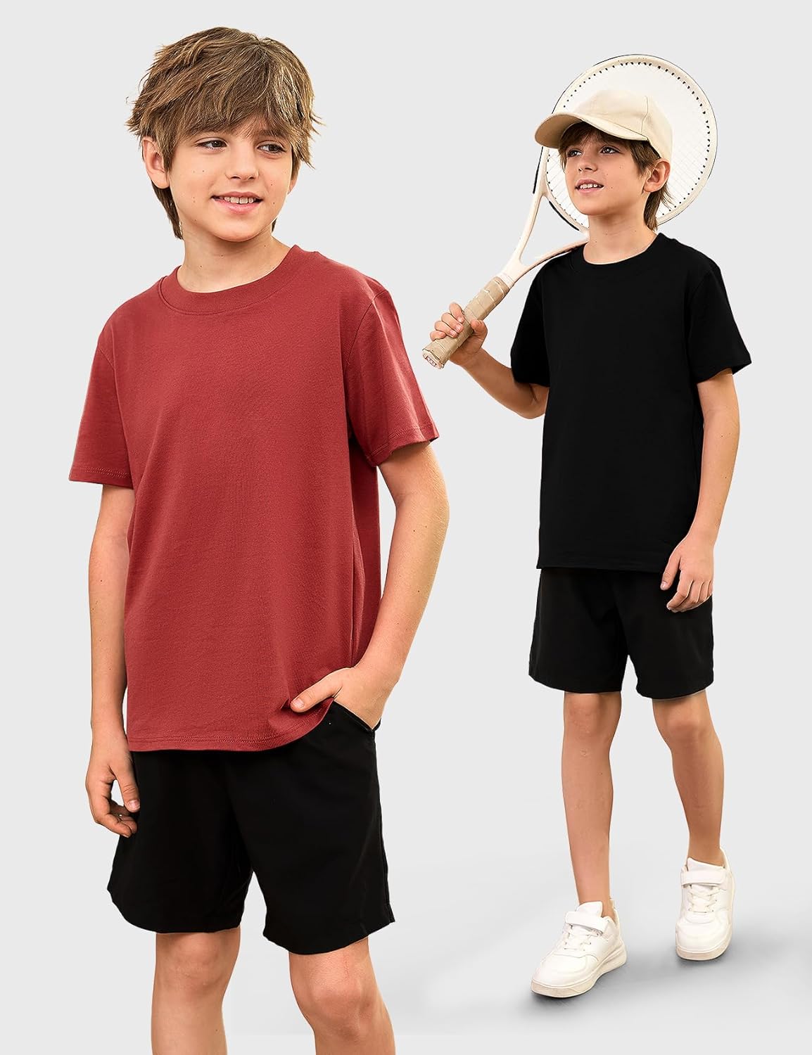 Gihuo 5 Pack Boys Tshirts Short Sleeve Shirts for Boys Cotton T-Shirts Kids Tees Clothes Summer Tops - Image 2