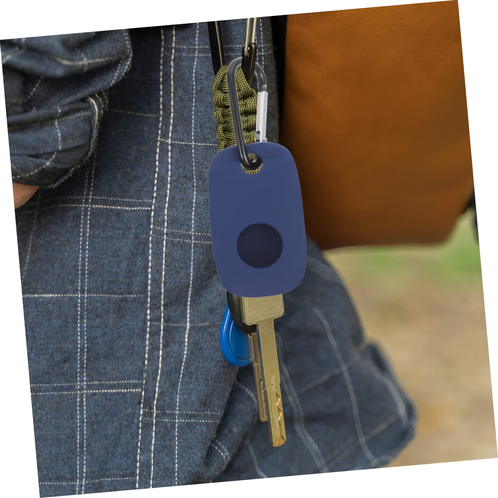 KONTONTY 2 Pieces Case Silicone Keychain Tracker RFID Fob Holder Easy Install Perfect Present