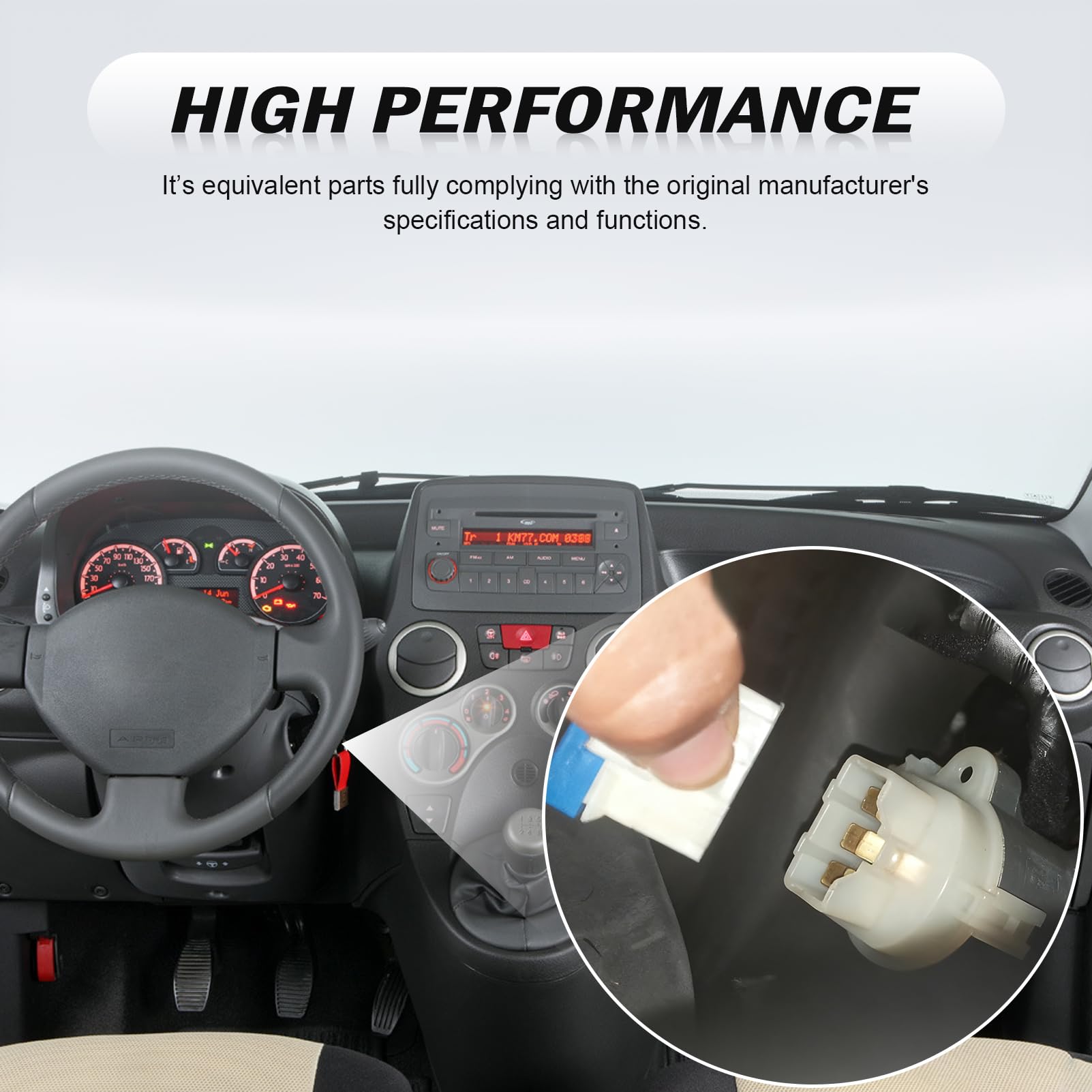 Blocchetto Accensione per Punto 99-12 Panda 03-12 Seicento 99-10 603491 | Interruttore avviamento auto a 7 pin, plastica ABS resistente, ricambio plug and play diretto per veicoli