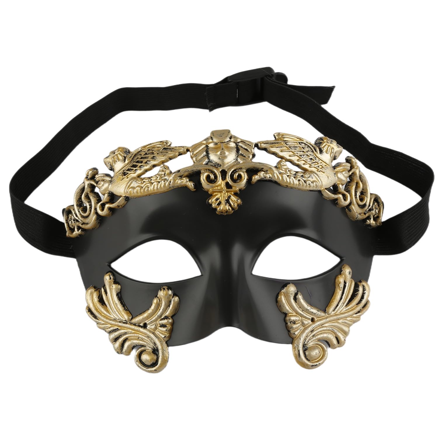 Gaomumu Venetian Masquerade Mask, Roman Greek Style Half Face Costume Mask, Half-face Gentleman Masks, Suitable for Masquerade Balls, Carnivals, and Parties