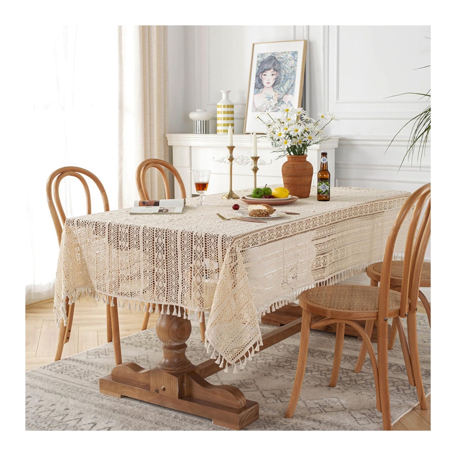 Nappe carrée 120x120 lavable anti tache pour protéger et embellir sans effort