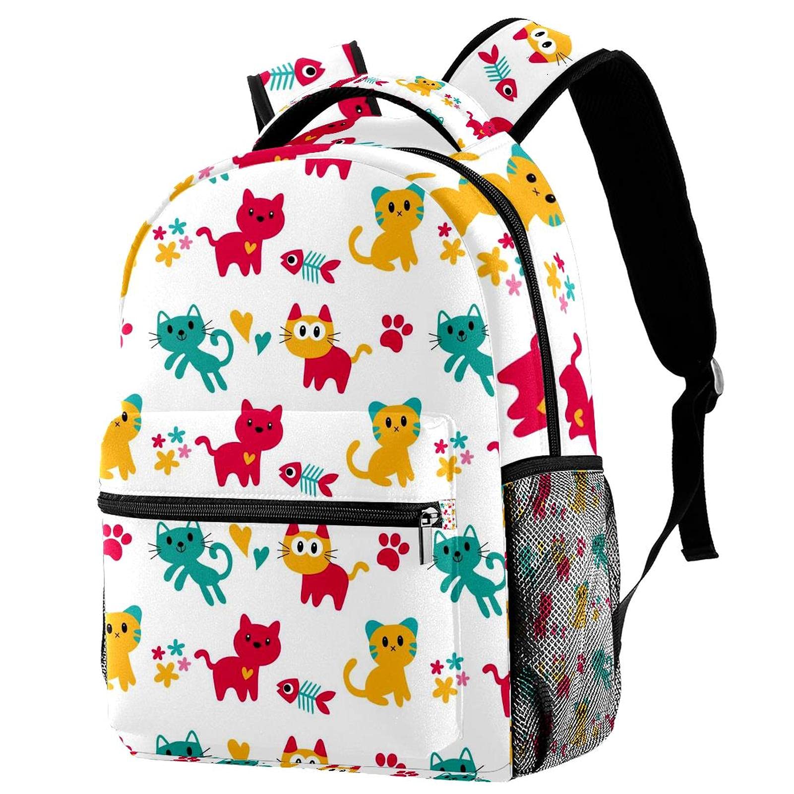 Sac à dos d'écolier décontracté multicolore avec compartiment ordinateur portable - 7