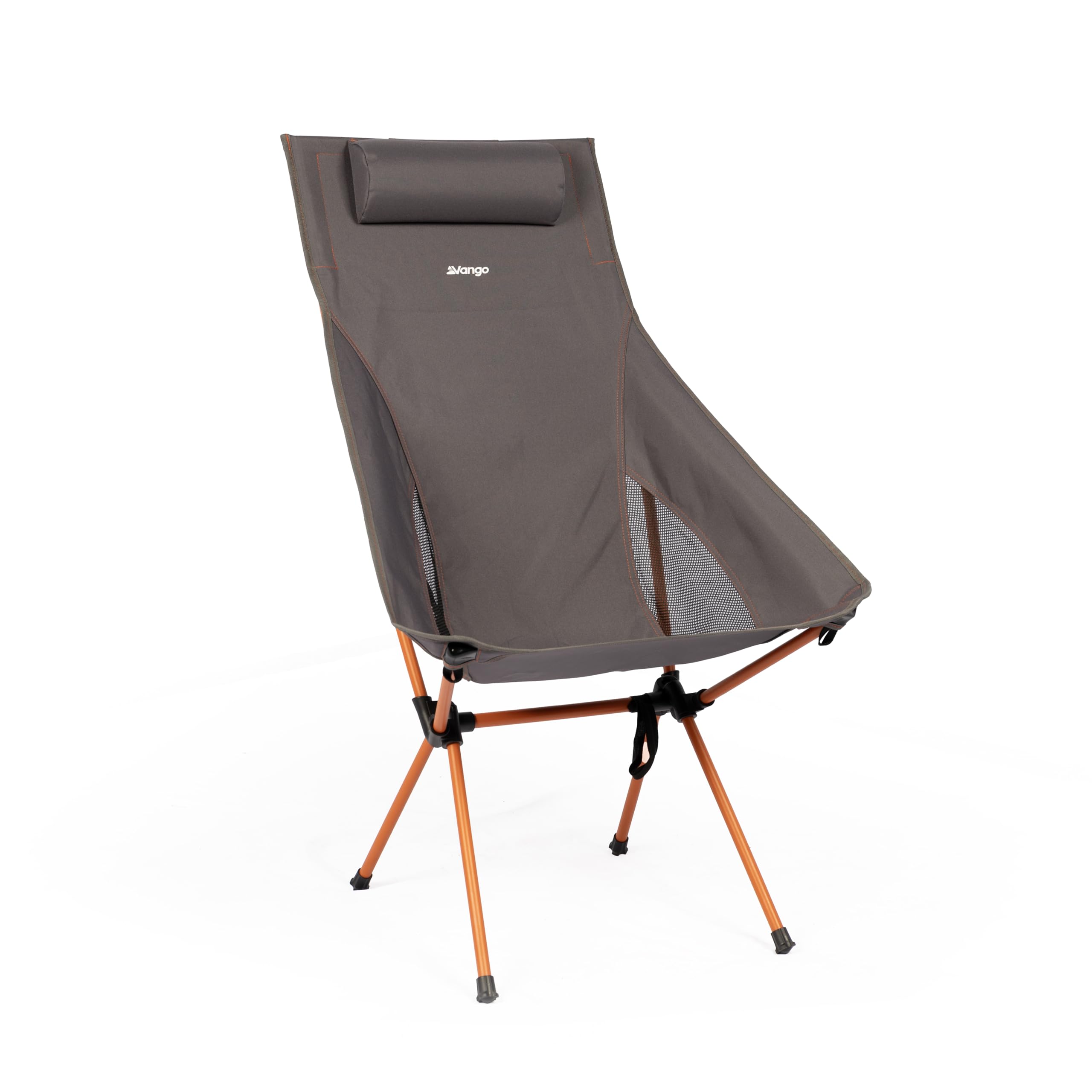 Vango Micro Tall Recline Camping Chair with Cushioned Head Rest, Strong Steel Frame, Lightweight Foldable for the Garden, Festivals, Fishing, Outdoors (Excalibur)