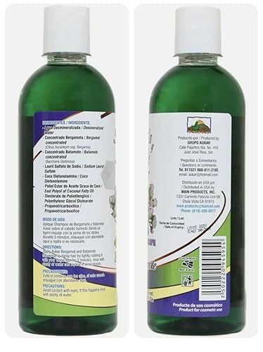 Miniatura 2 de Champú Bergamota y Batamote 16.9 fl oz 16.9oz Crecimiento del Cabello, Cabello Fuerte SET DE 2 CHAMPÚS-EXPERTOS DE BELLEZA