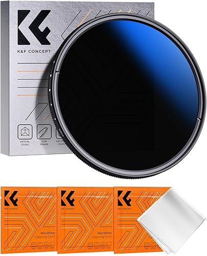 Miniatura 10 de K&F Concept Filtro de lente ND variable de 1.929in ND2-ND400 (1-9 paradas), 18 revestimientos multicapa, filtro de lente ultra delgado de densidad