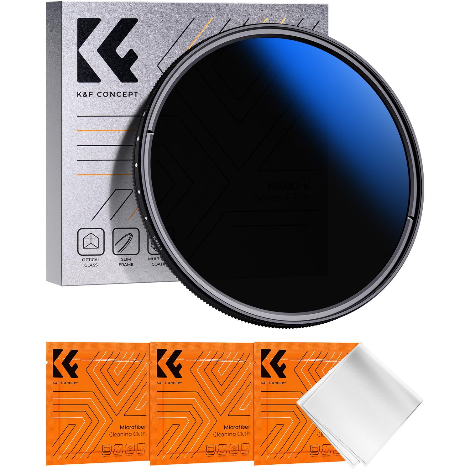 K&F CONCEPT67mm Variable ND Lens Filter ND2-ND400 (1-9 Stops) 18 Multi-Layer Coatings Adjustable Neutral Density Ultra Slim Lens Filter for Camera Lens