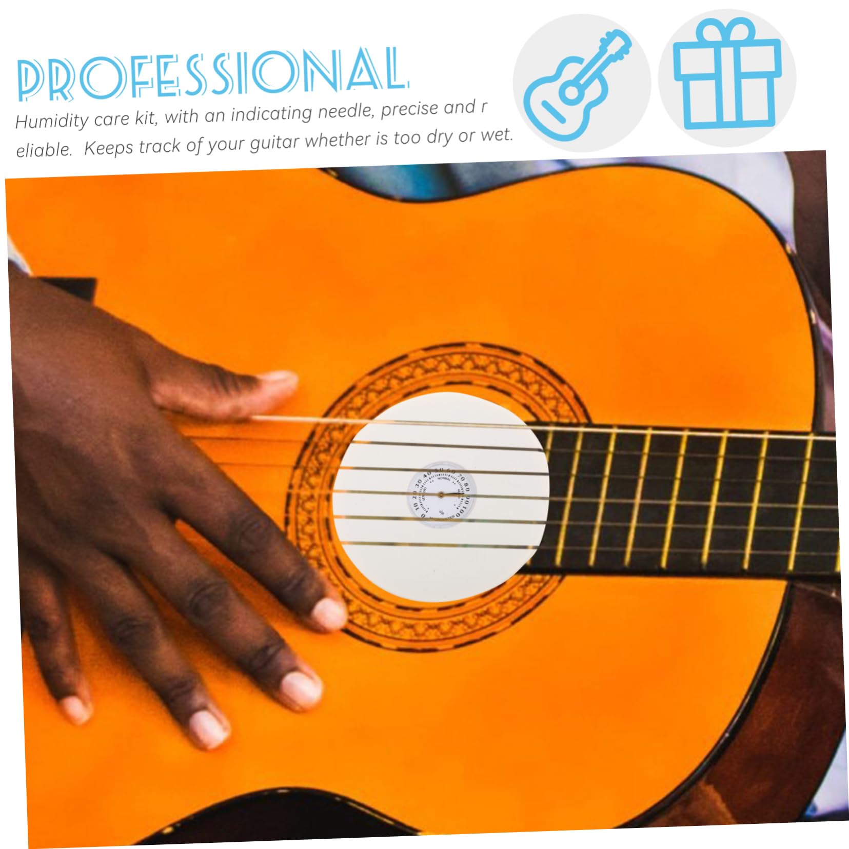 ibasenice 5piezas Humidificador De Guitarra Acústica Con Higrómetro Kit De Mantenimiento Para Instrumentos Musicales Protección Efectiva Para Guitarras Folk y Acústicas Fácil